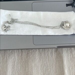SWAROVSKI Silver Necklace with Pearl Pendant